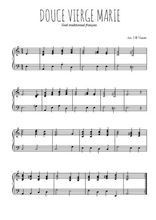 Téléchargez l'arrangement pour piano de la partition de noel-douce-vierge-marie en PDF
